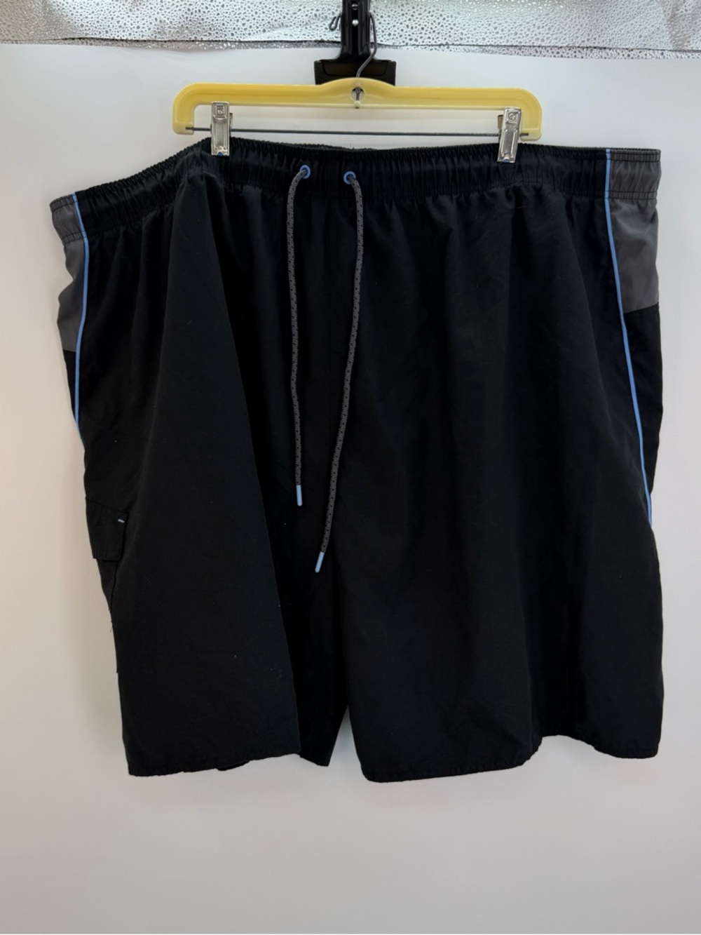Hawaiian Authentics Board Shorts Black Gray Blue Piping Size 4XL